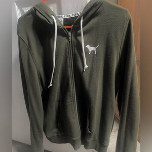 Vintage PINK by Victoria’s Secret Forrest Green Full Zip Jacket